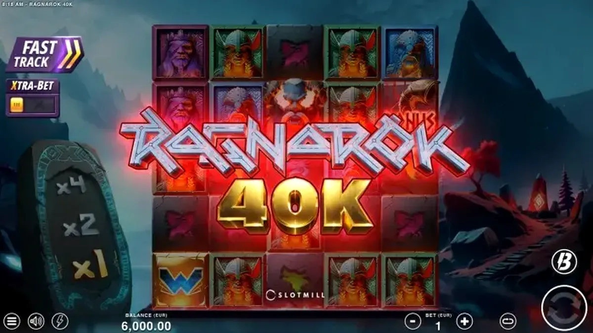 Interface do slot Demon's Gate com tema de fantasia sombria e portal místico