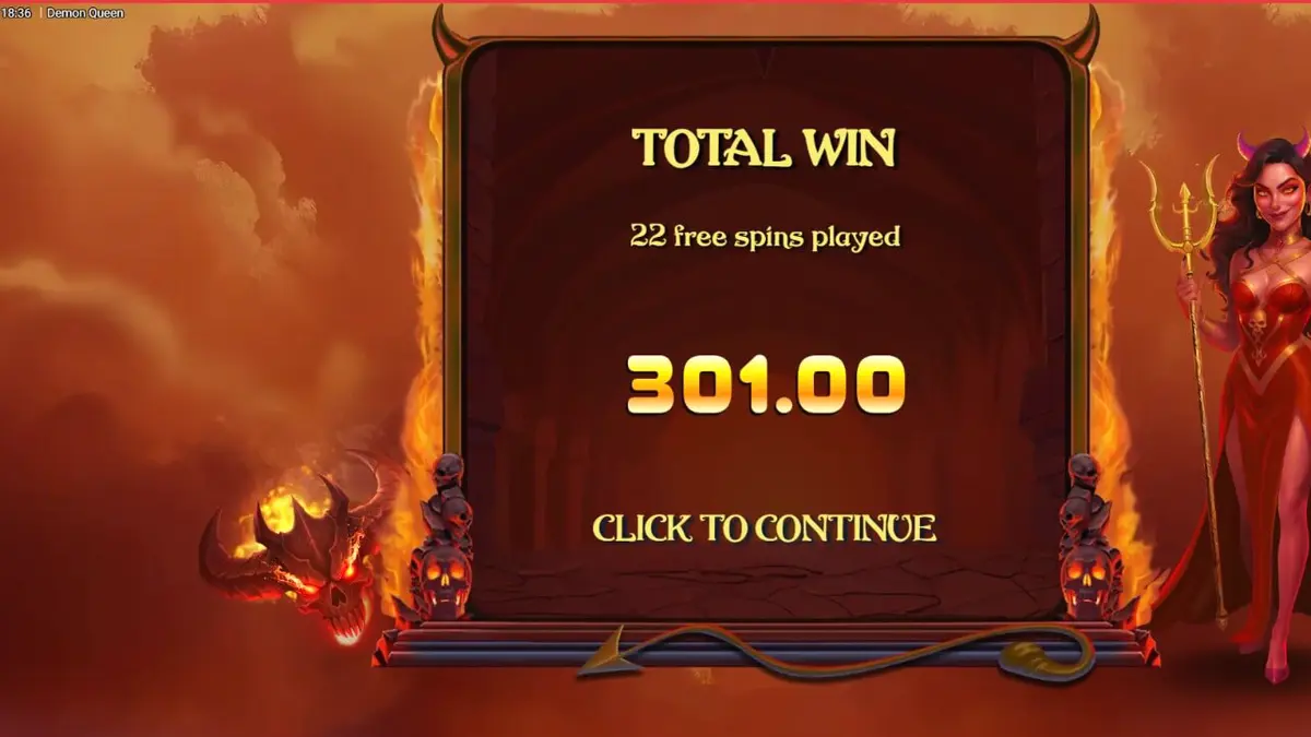 Demon Queen slot interface em um smartphone moderno